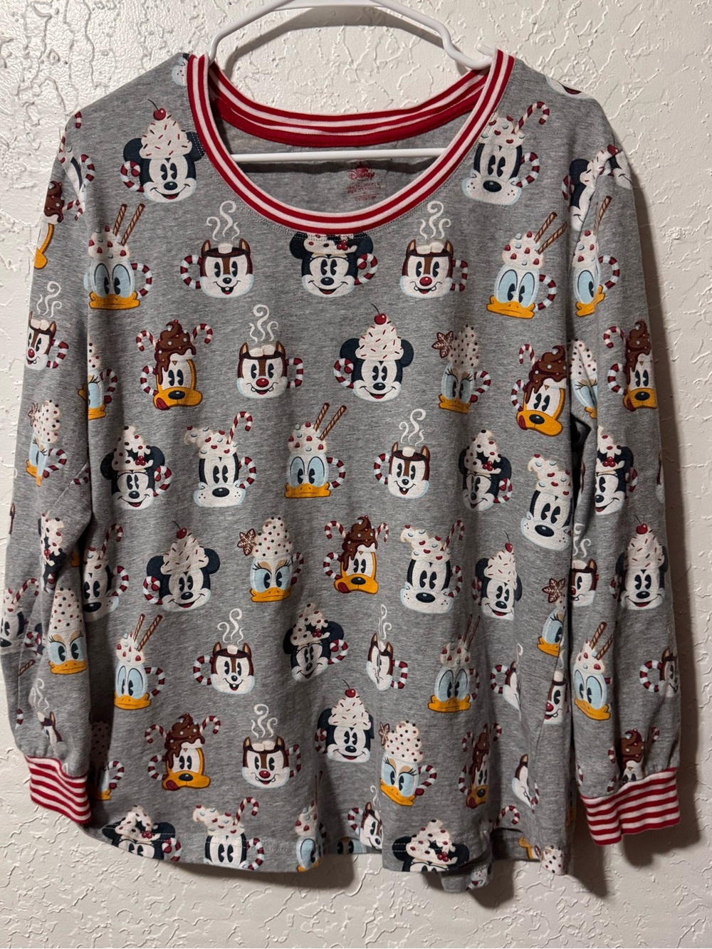 Disney Parks Mickey and Friends Holiday 2021 Long Sleeve Pajama Top